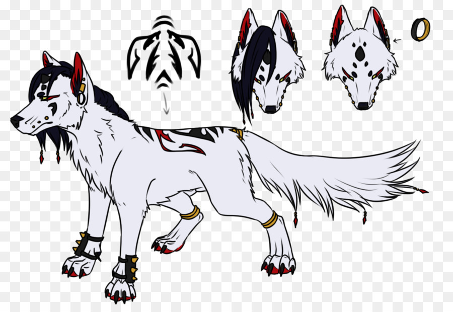 Siberian Husky Hunderasse-Illustration-Cartoon - demon wolf Malvorlagen