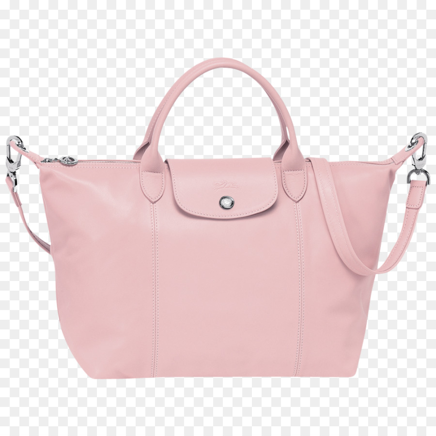 Tote bag in Pelle, Longchamp Le Pliage Cuir Medium Borsa, Blush, Donne - borsa