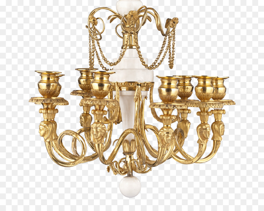 Đèn chùm điêu khắc Đồng Mạ vàng - đồng thau