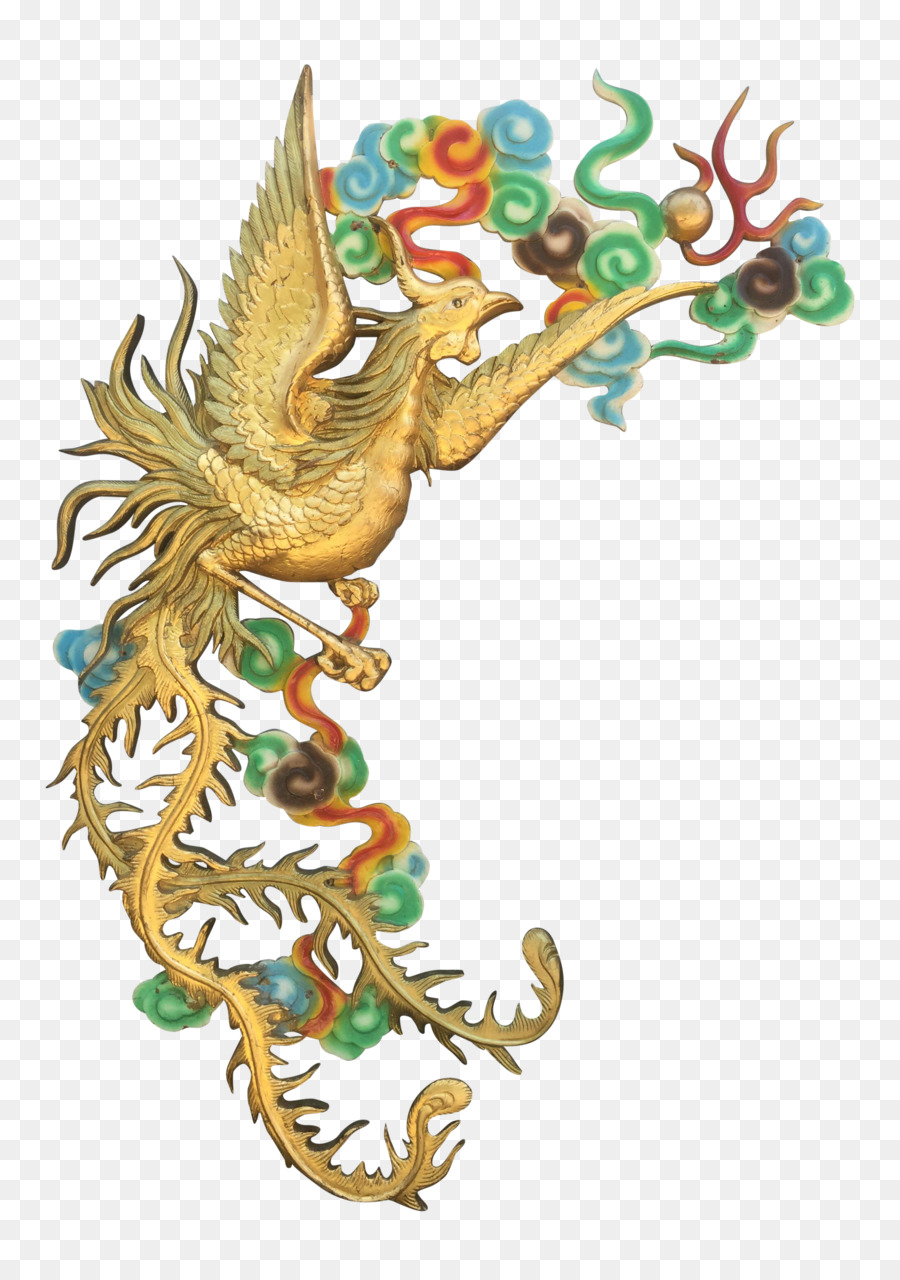 Stuhl Fenghuang Wood Dragon Phoenix - Stuhl