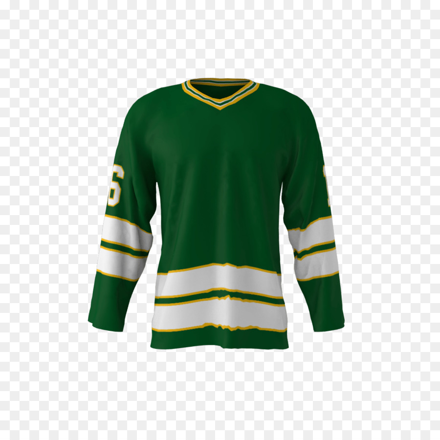 Jersey Maglia Manica di Hockey su T-shirt - messi maglia verde
