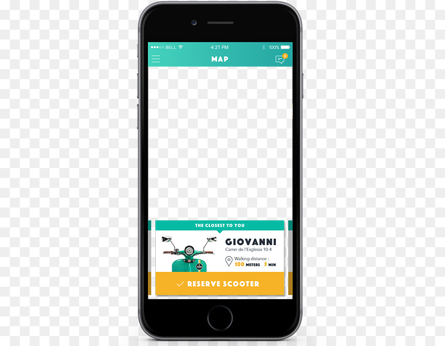 Telefono cellulare Smartphone YUGO Mobile app Scooter - presentazione mobile