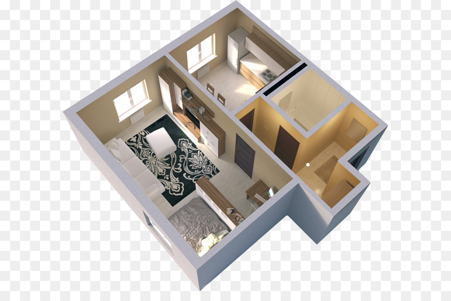 Indian River Apartments Haus Mieten, Immobilien - 3D Grundriss