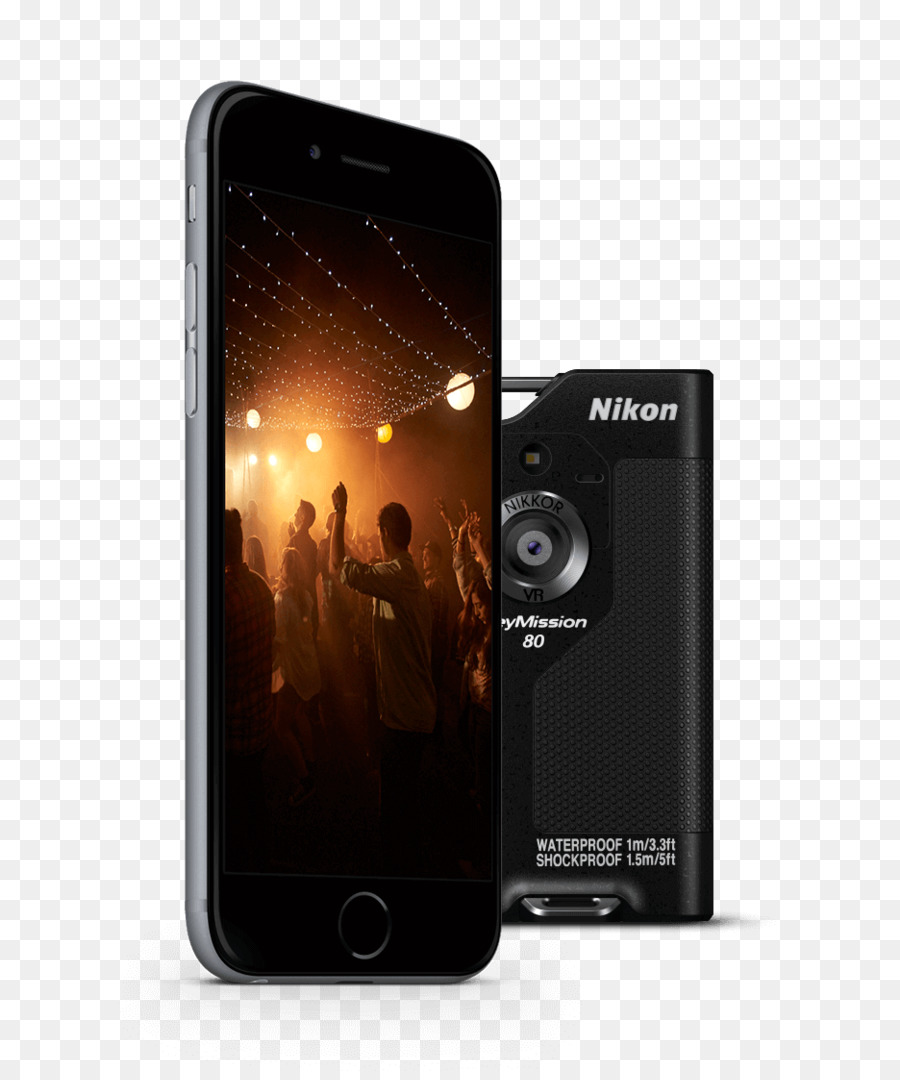 Feature-Phones, Smartphones Nikon KeyMission 80-Wi-Fi-Schock & Wasserdichte Digitalkamera mit Multimedia-Tripo - Smartphone