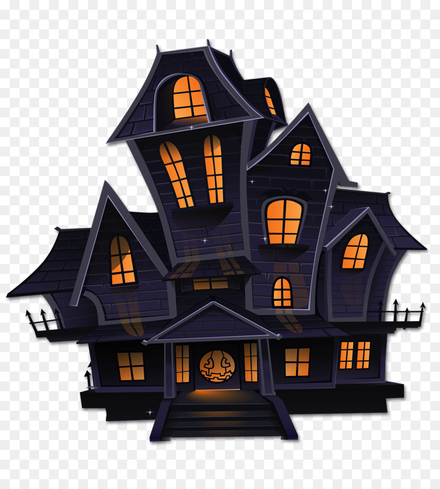 Clip art Haunted house-Vektor-Grafik, Illustration - Halloween