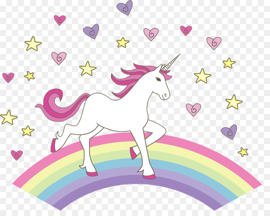 Unicorn Rainbow Illustrazione, Immagine A Colori - unicorno