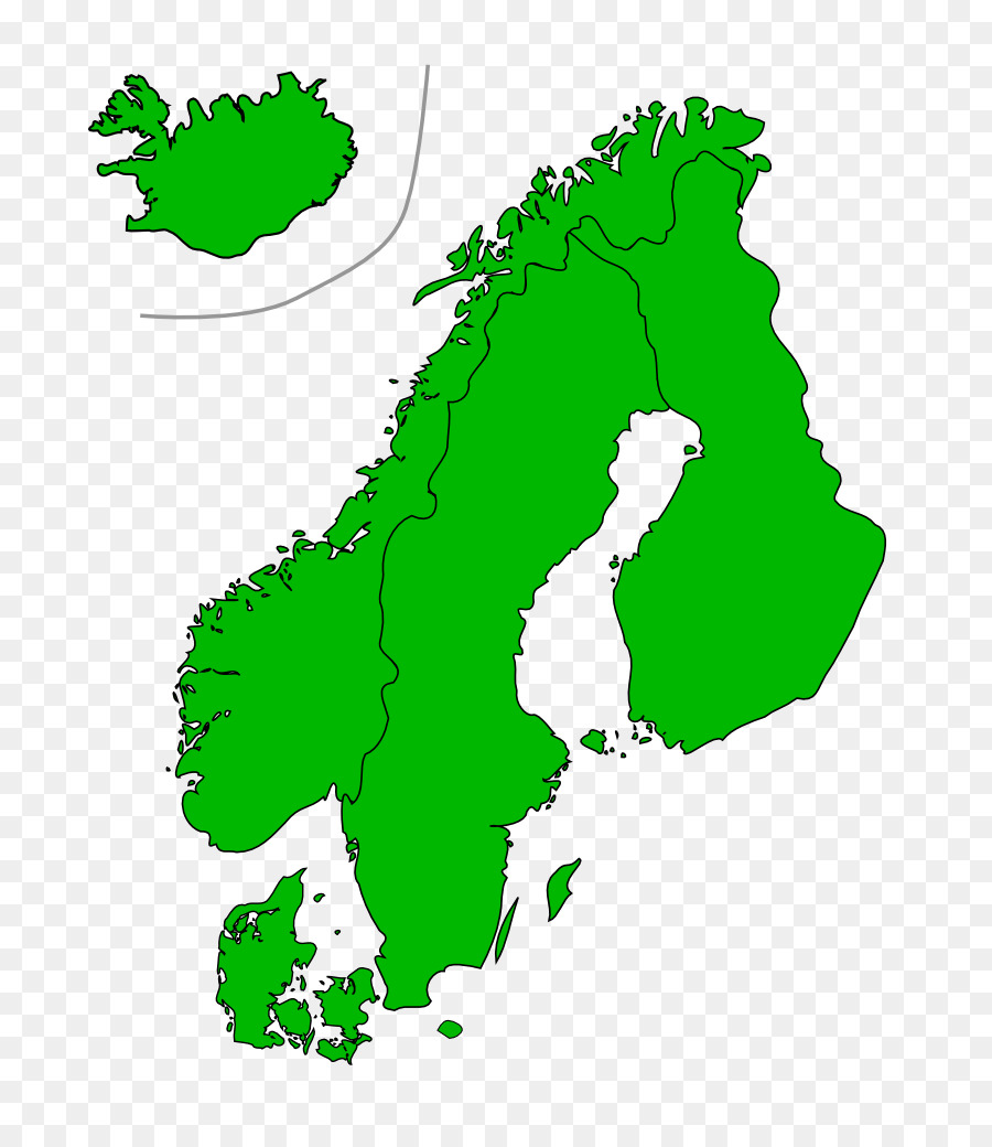 Scandinavia mappa Vuota Clip art grafica Vettoriale - mappa