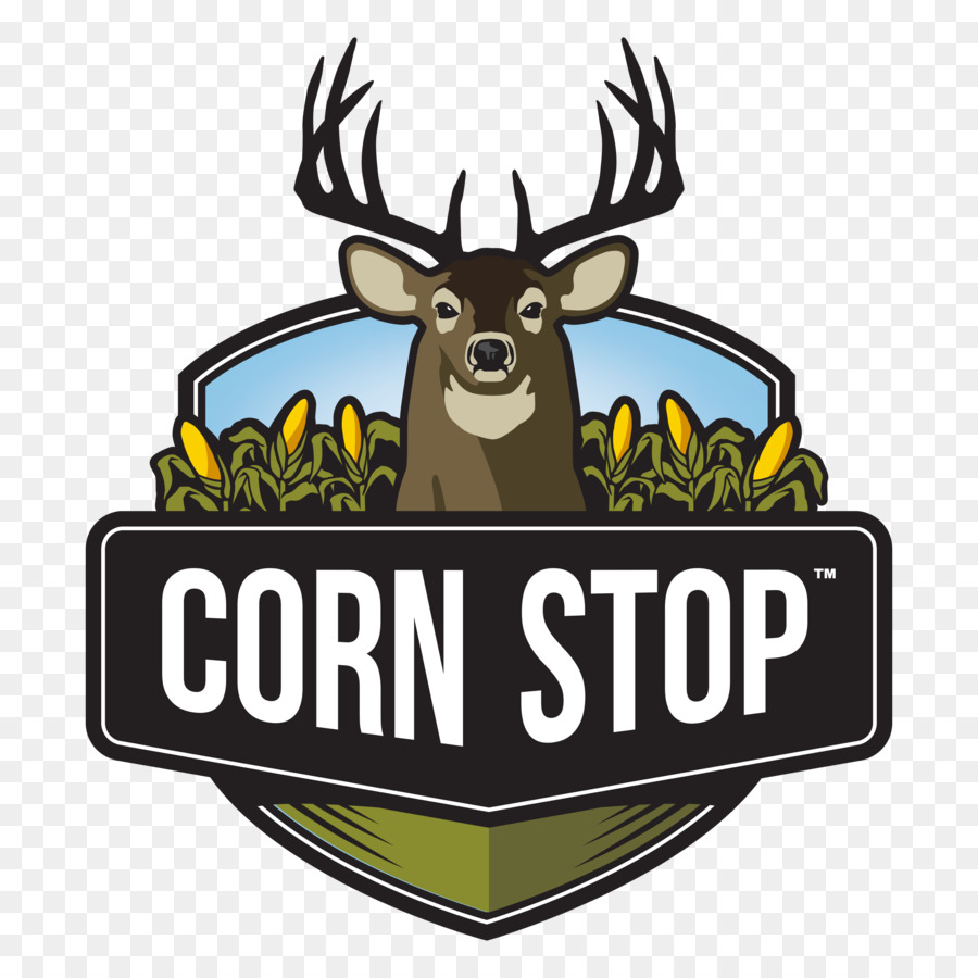 Hirsch-Landwirtschaft-Mais-Stoppen-Korn-Logo - bunten mais