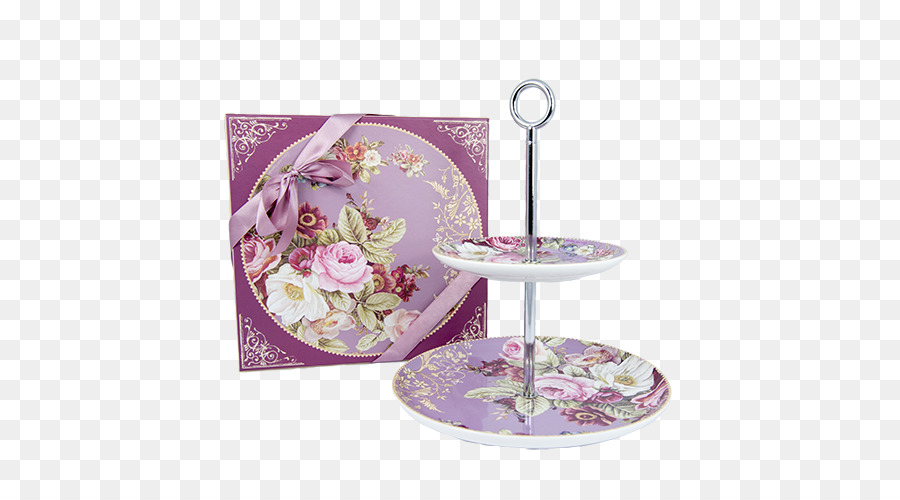 Plate De Becher Mit Zaparzaczem Weinrot Rose Tea Stationery - Tortenplatte
