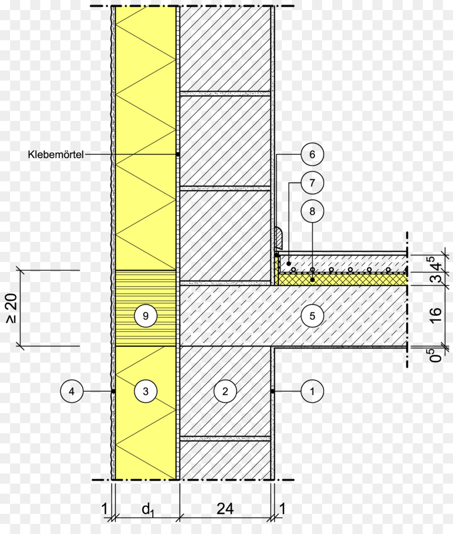 Brandschutzstreifen Exterior insulation finishing system Decke Struktur Design - Bau Planung