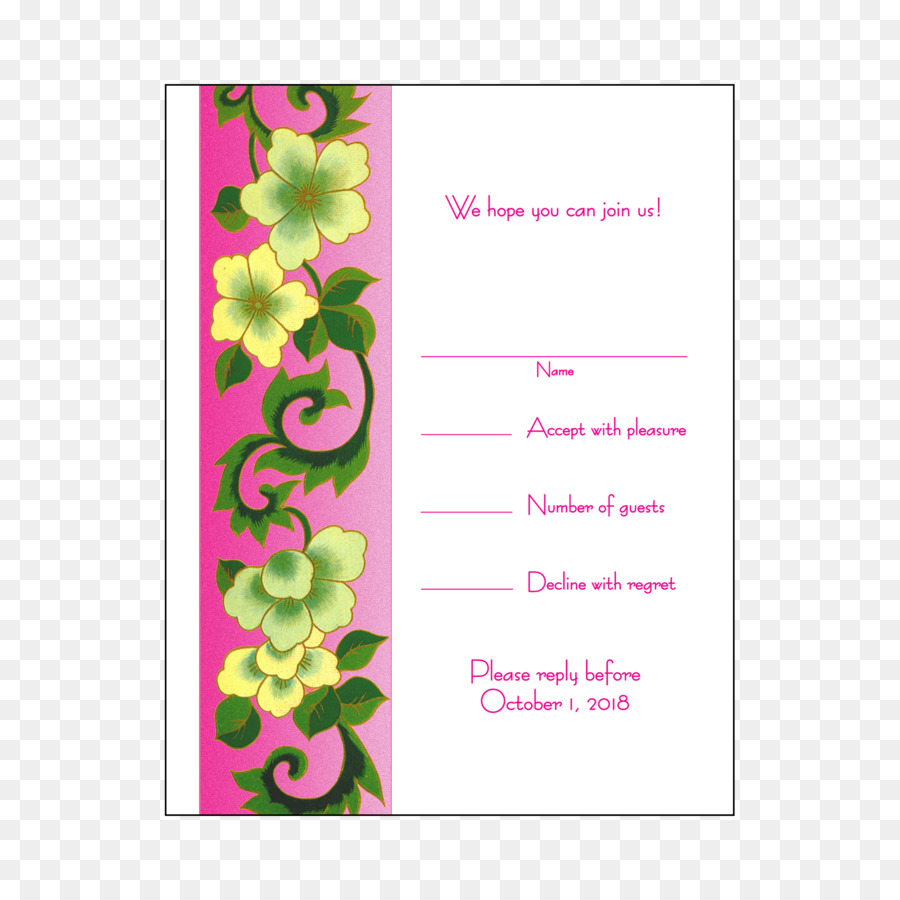 Floral Wedding Invitation Background Png Download 1660 1660