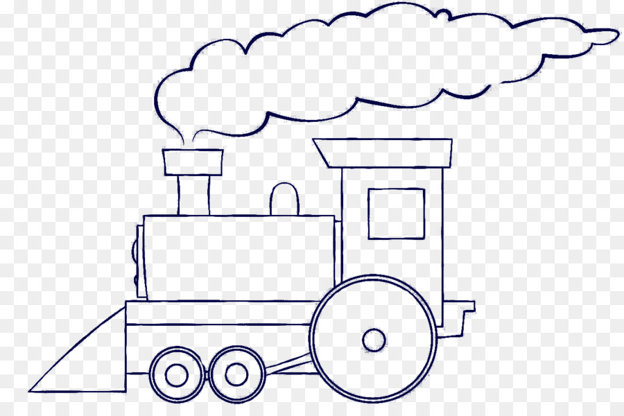 Thomas Bahn-transport-Zeichnung der Dampflokomotive - Zug