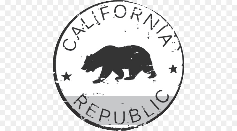 California Repubblica Bear Flag of California di grafica Vettoriale - Orso