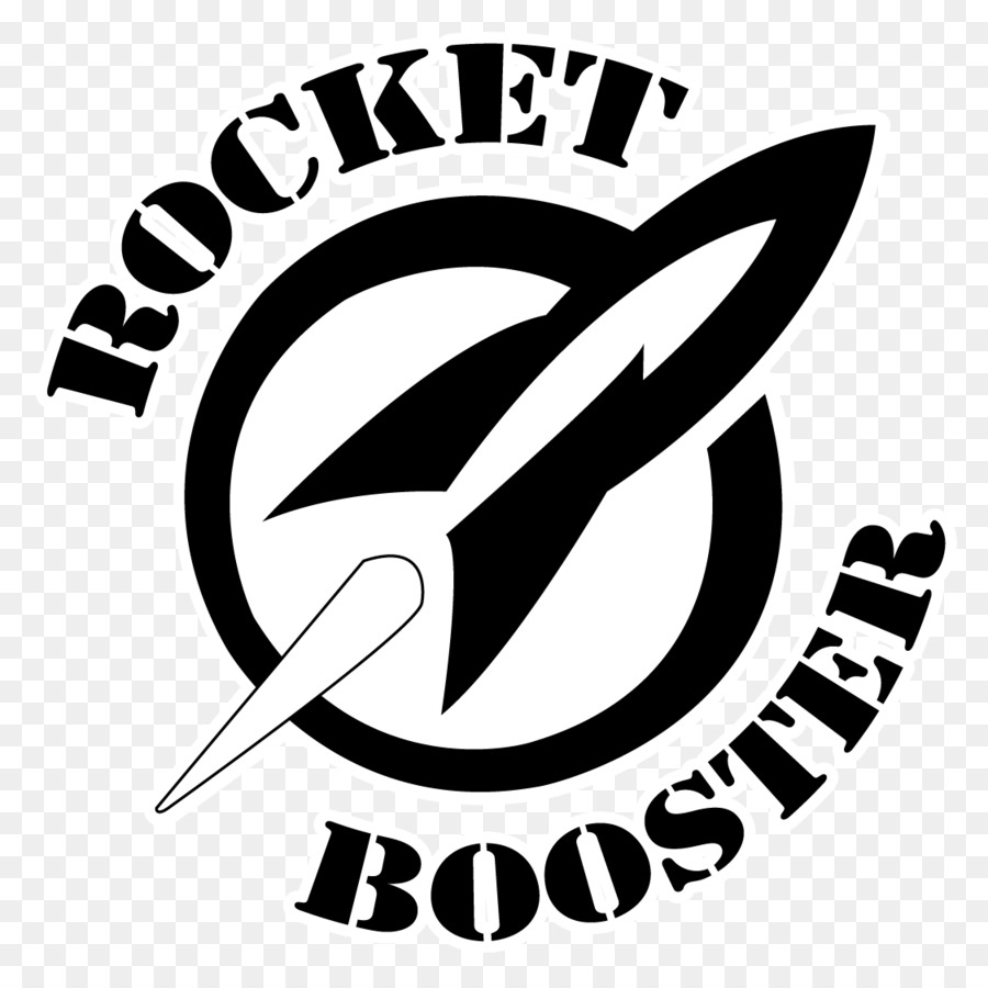 Logo Brand Booster Marchio Font - il lancio del razzo