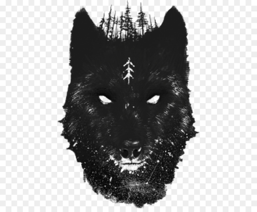 Black wolf Ärmel tattoo Zeichnung - spice wolf Illustrationen
