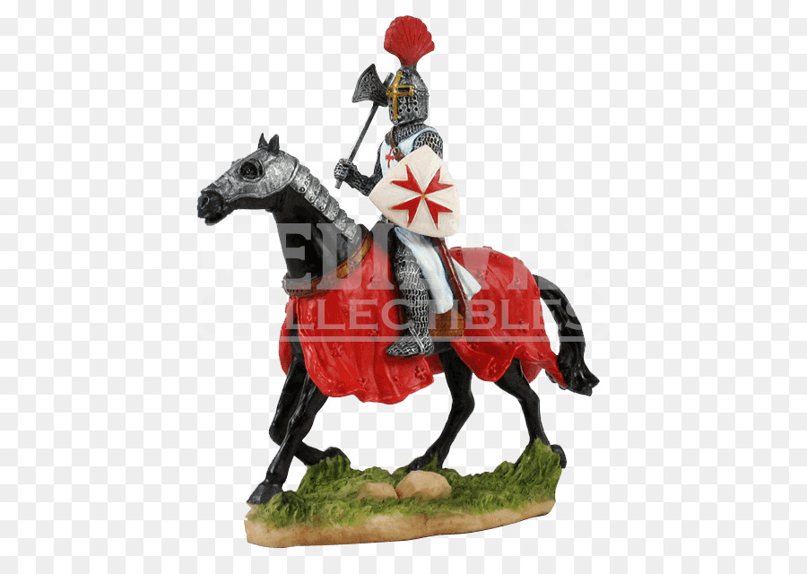 Medioevo Cavaliere delle Crociate Cavallo armatura - attraversato assi con croce di malta