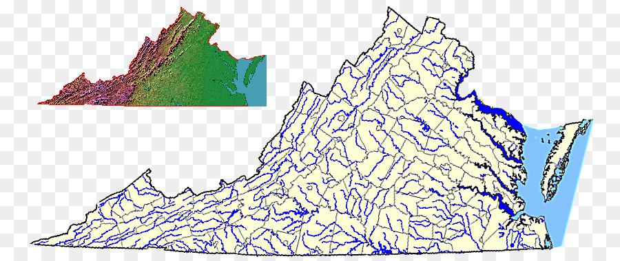 Große New River Potomac River Map - trivia Geographie Landschaftsformen