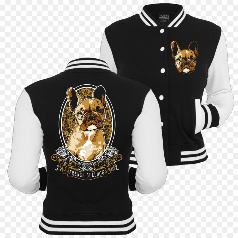 Langarm-T-shirt-Jacke Kleidung Mantel - Französisch Bulldogge Zeichnung