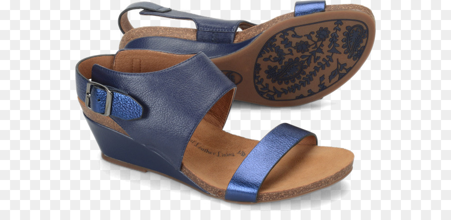 Scarpe in pelle Sofft Vanita delle Donne Sandali Zeppa Calzature - navy scarpe per le donne