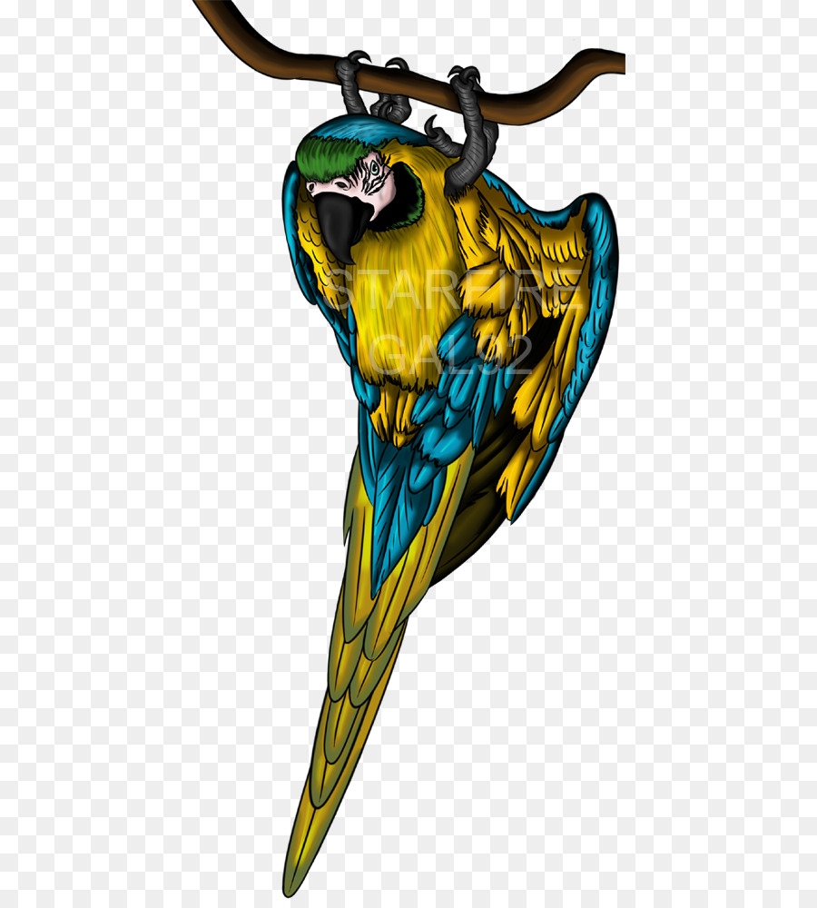 Blu e giallo macaw Ala T-shirt Piuma - blu e oro macaw