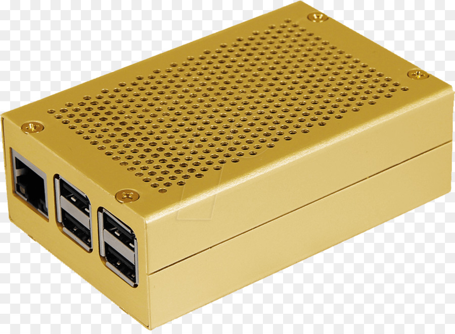 Casi di Computer & Custodie Raspberry Pi 3 Modello B Mediacenter Kit 1 GB di Alluminio - oro cappotto della polvere