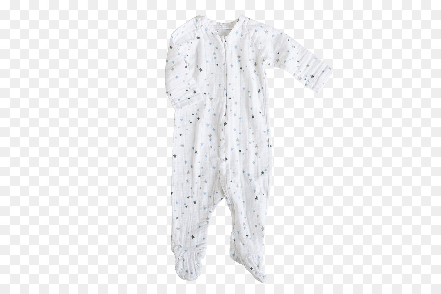 Sleeve Pyjama Baumwolle Musselin-Kleid - Reißverschluss Stücke