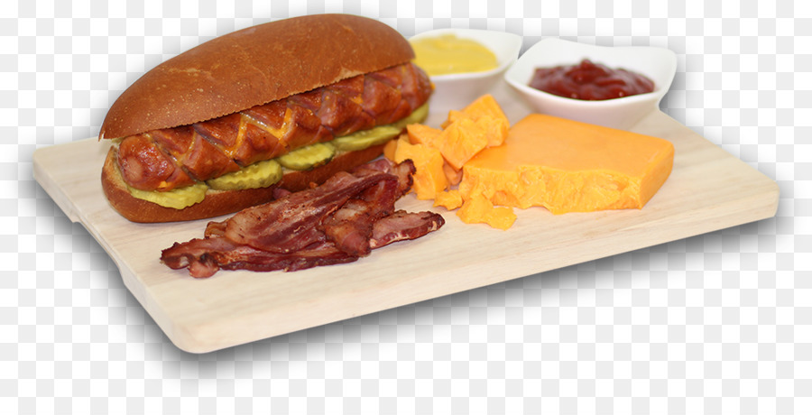 Frühstück sandwich Hot dog Hamburger Cheeseburger Bacon - verschiedene Arten Rindfleisch steaks