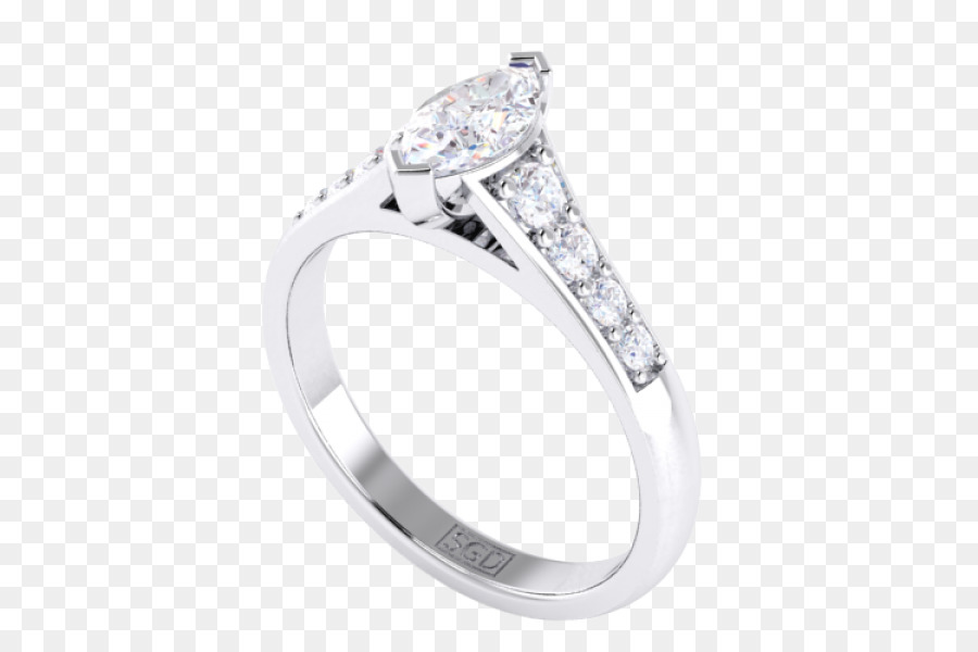 Anello di nozze d'Argento Platino design di Prodotto - anelli di diamanti marquise