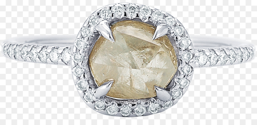 Hochzeits ring Körper Schmuck Silber - roh Diamanten