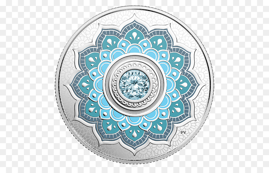 Kanada Geburtsstein Silber Münze Edelstein - März Edelstein