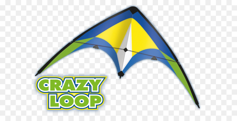 Guenther Guenther - 1098 100 x 56 cm Crazy Loop Orientabile Stunt Kite Sport aquilone Giocattolo Angolo - ciclo pazzo