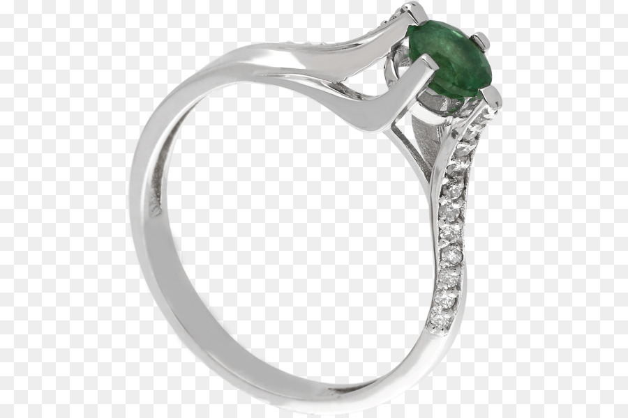 Anello Smeraldo Argento design del Prodotto Platinum - anello in oro impostazioni senza pietre
