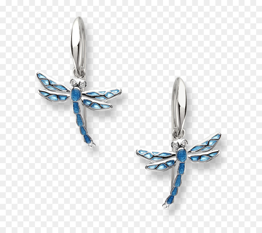 Ohrring-Schmuck-Sterling silver Rhodium - dragonfly Ohrringe