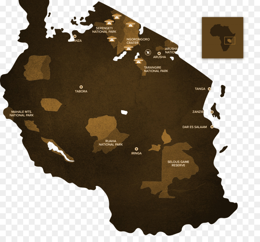 Tansania Vektor Grafiken Vektor-Karte-Royalty-free - Krater Lake Nationalpark