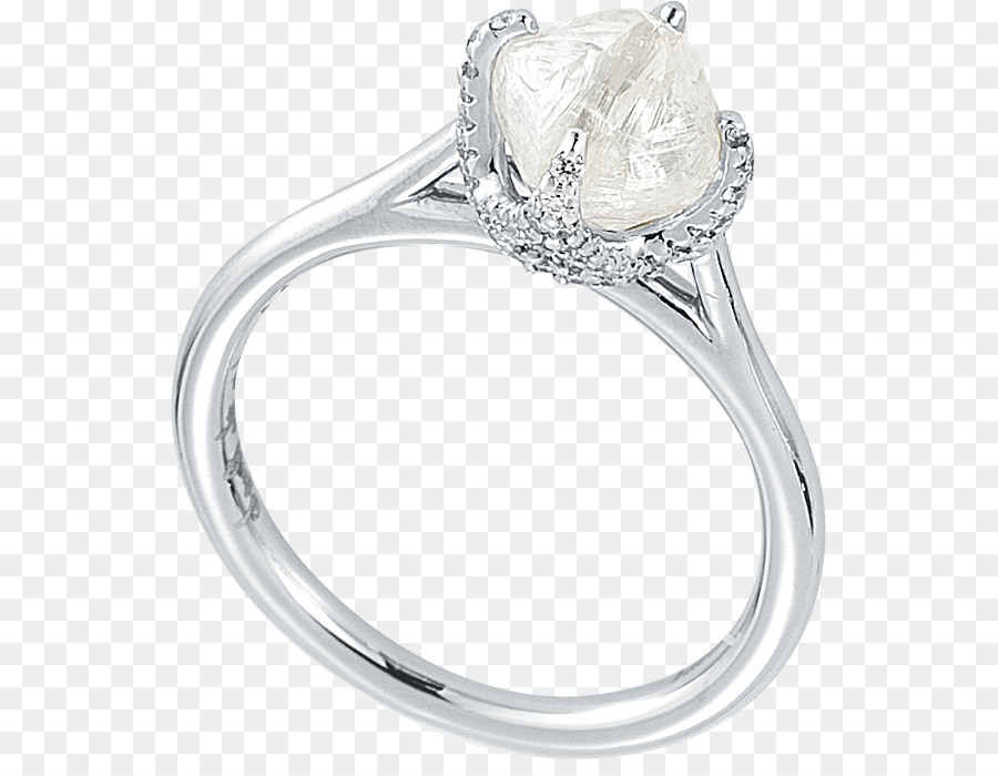 Anello di nozze di design del Prodotto Corpo Gioielli - raw anello con diamante