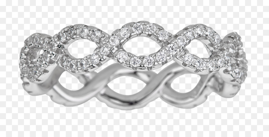 Ohrring Schmuck Zirkonia Silber - stapelbar Ewigkeit Diamant Ringe
