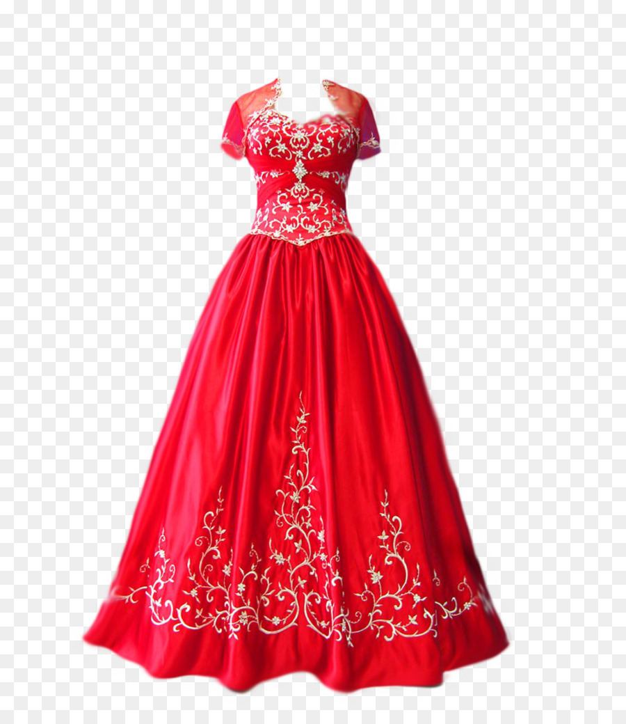 Red dress for women on transparent background PNG - Similar PNG