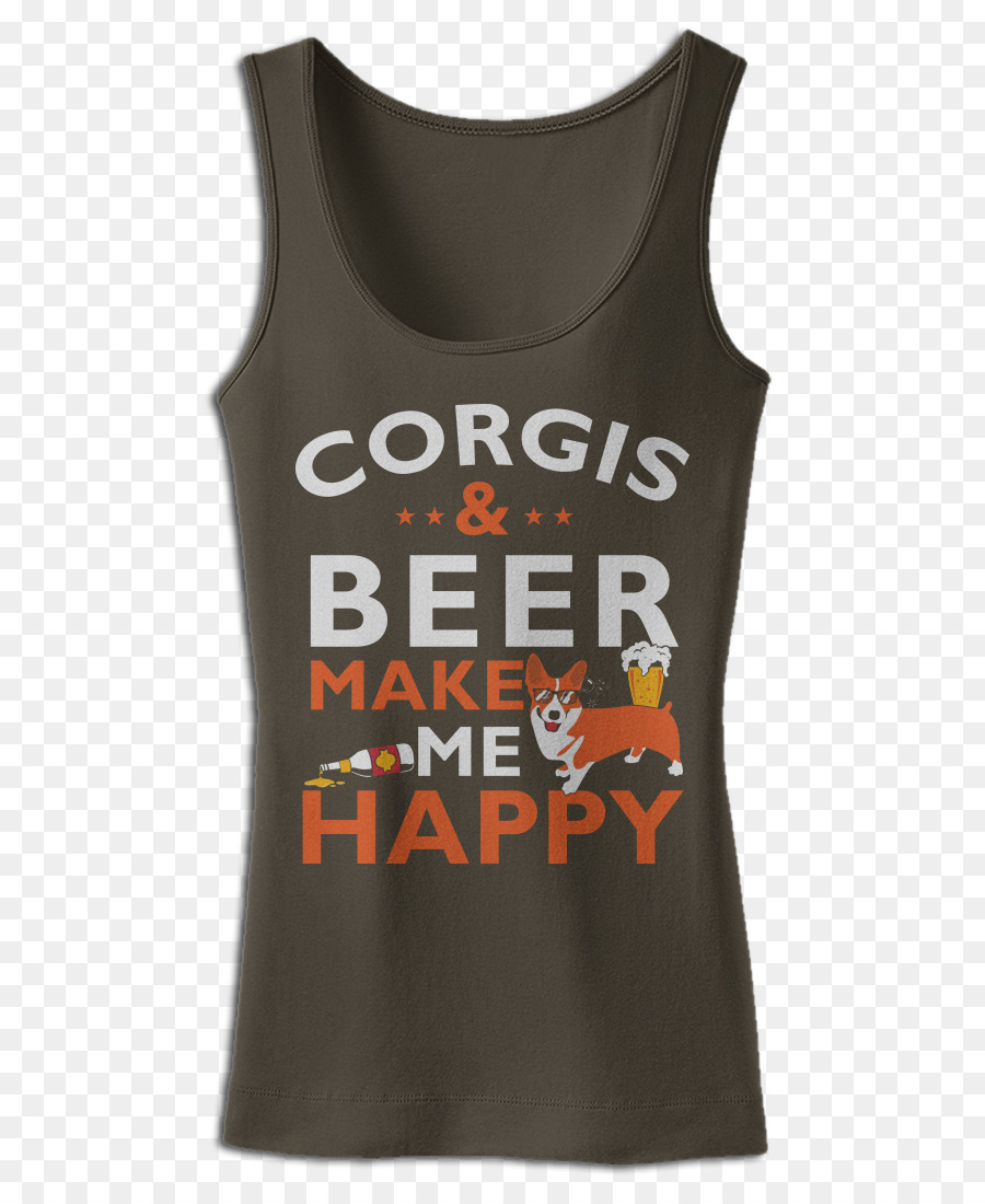 T shirt Pembroke Welsh Corgi Bier Ärmelloses shirt Active Tank M - glücklich corgi