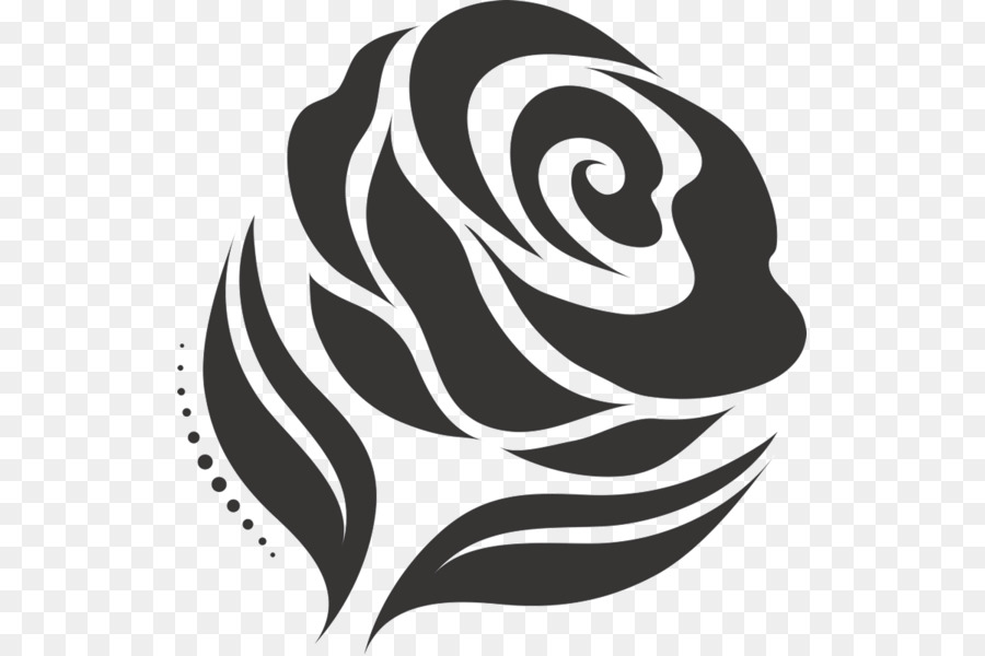 Grafica vettoriale Floreale Black rose Graphic design - foglia di timbri di gomma