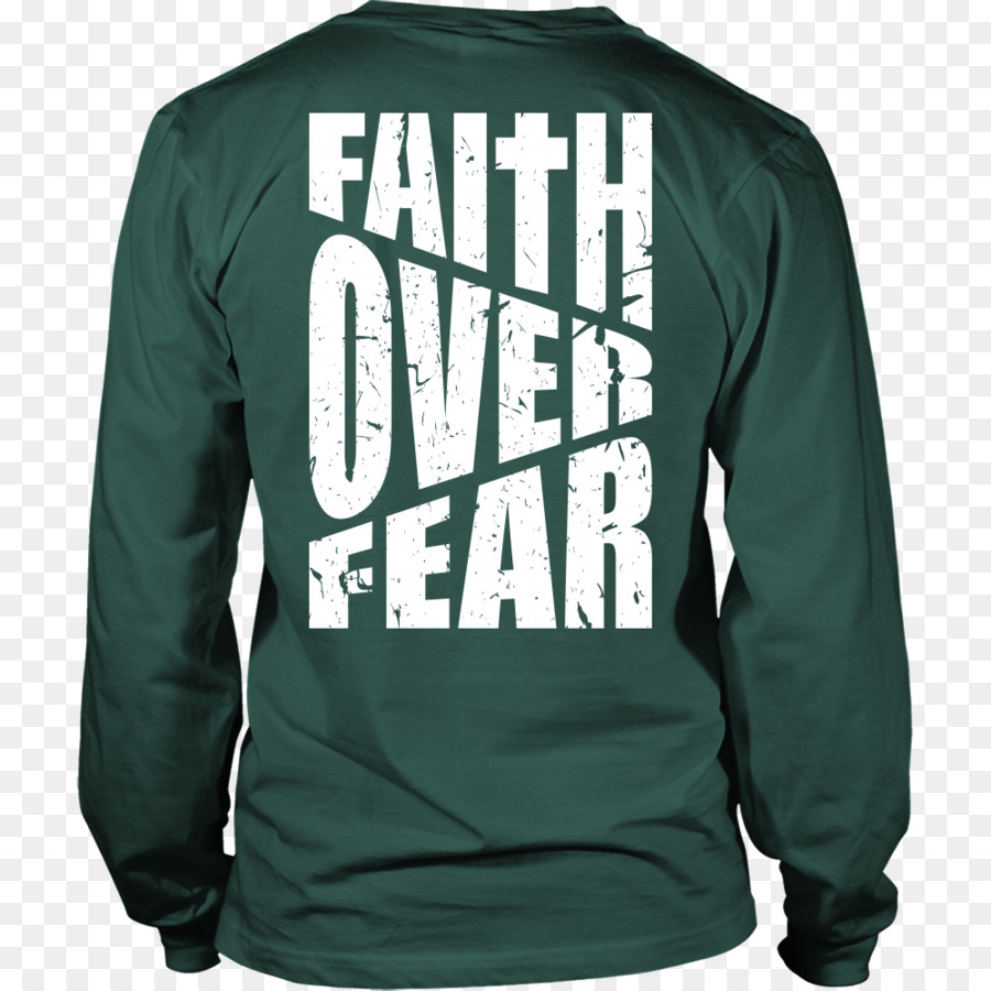 T shirt Felpa Manica Maglione Bluza - la fede oltre la paura