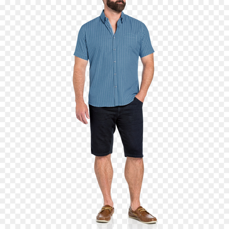 T-shirt Jeans Collare Manicotto della Spalla - uomo grasso tuta