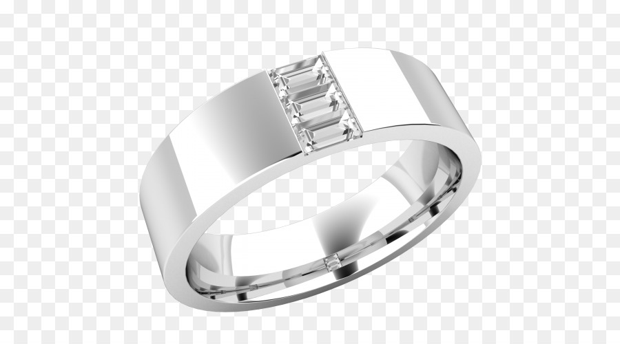 Anello di nozze di Diamante tagliato Gioielli - anello con diamante impostazioni di baguette