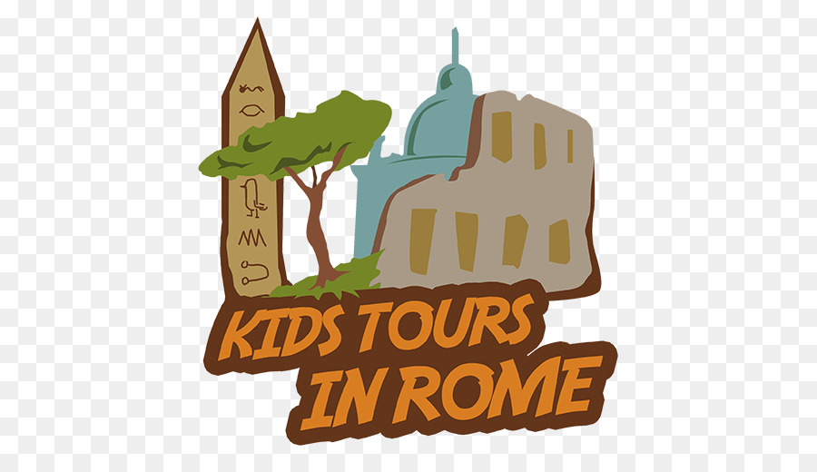 Kinder-Tours in Rom-Logo, Abbildung, Clip-art Marke - Via Appia Rom