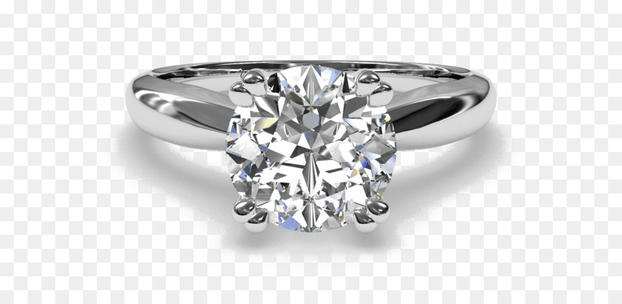 Diamanten Prong Einstellung Engagement Edelstein ring - Lünette Einstellung mit Diamanten Seite