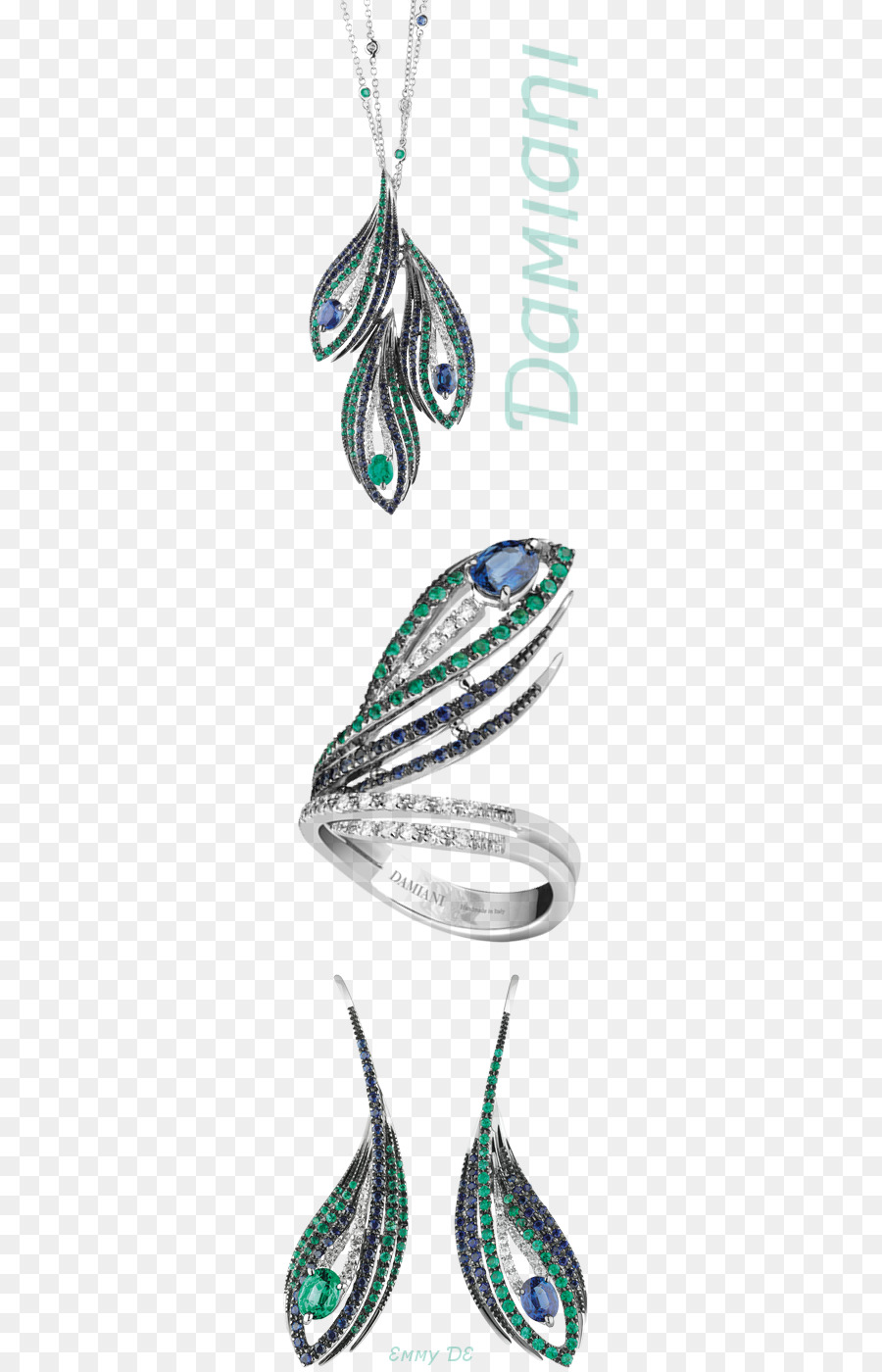 Đồ Trang Sức Vòng Damiani Emerald Rực Rỡ - peacock bling gót