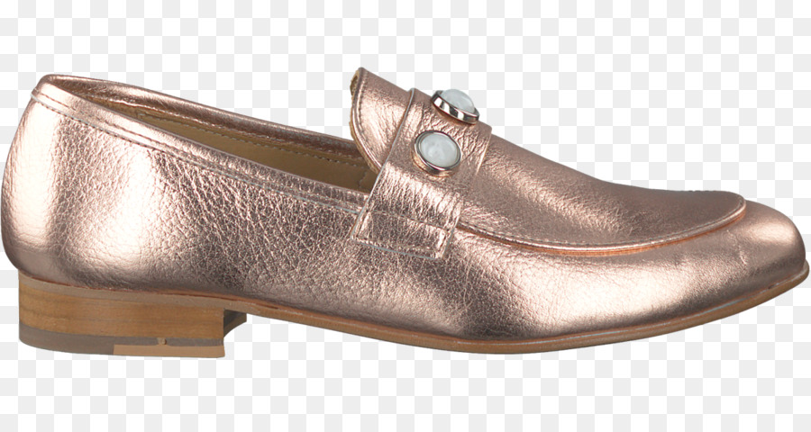 Slip-on-Schuh-Mokassin Leder-Sandale - gold lace Schals wraps