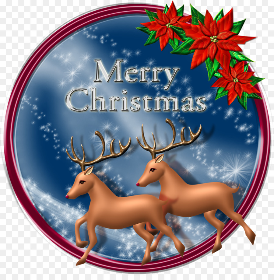 Le renne di Babbo Natale il Giorno di Natale Illustrazione ornamento di Natale - rilassatevi e siate allegri
