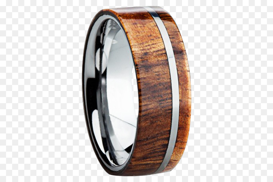 Anello di nozze Intarsio anello di Titanio - di legno, anelli di nozze per gli uomini