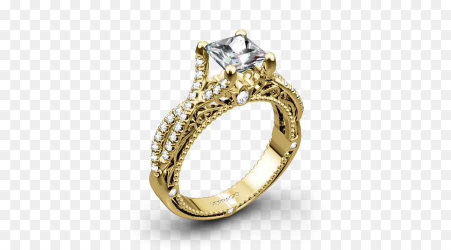 Verlobungsring Diamant Hochzeit ring - ebnen Diamant Ringe