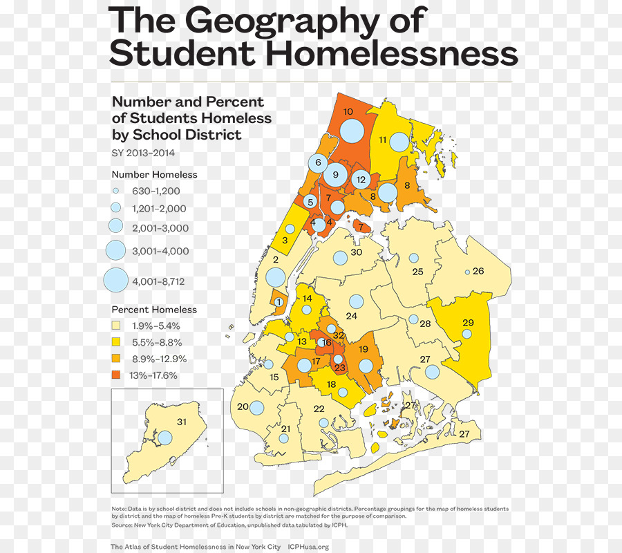 Western Queens Consultazione Scuola di New York City Department of Education Mappa dei Senzatetto - new york popolazione